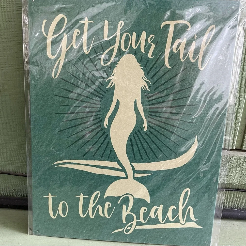 NEW Mermaid Beach Metal Sign